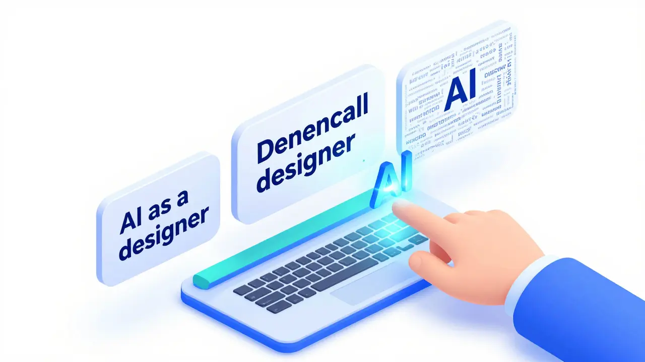 Izometrická ilustrace tří variant odpovědí generovaných AI pro výběr uživatele.