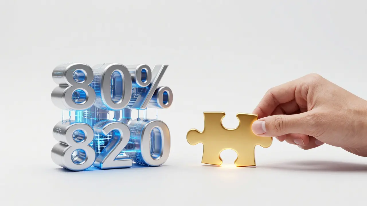 Konceptuální obraz znázorňující kombinaci AI základů a lidské korektury.